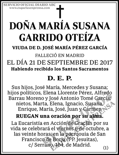 María Susana Garrido Oteíza